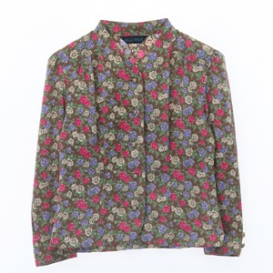 [BELLEVOGUE]폴리 꽃무늬 차이나카라 자켓(가슴단면 46cm)
