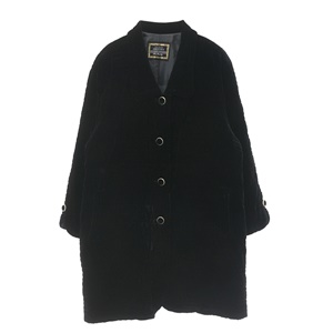 블랙 벨벳 코트(가슴단면 62cm)